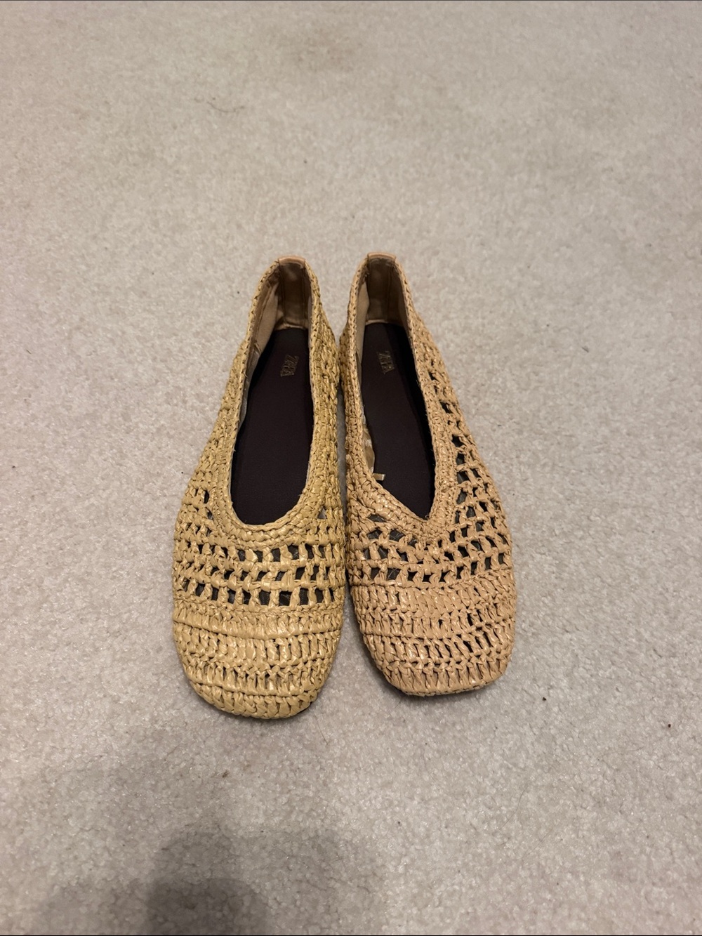 NWOT Zara woven raffia flats-39 (8)